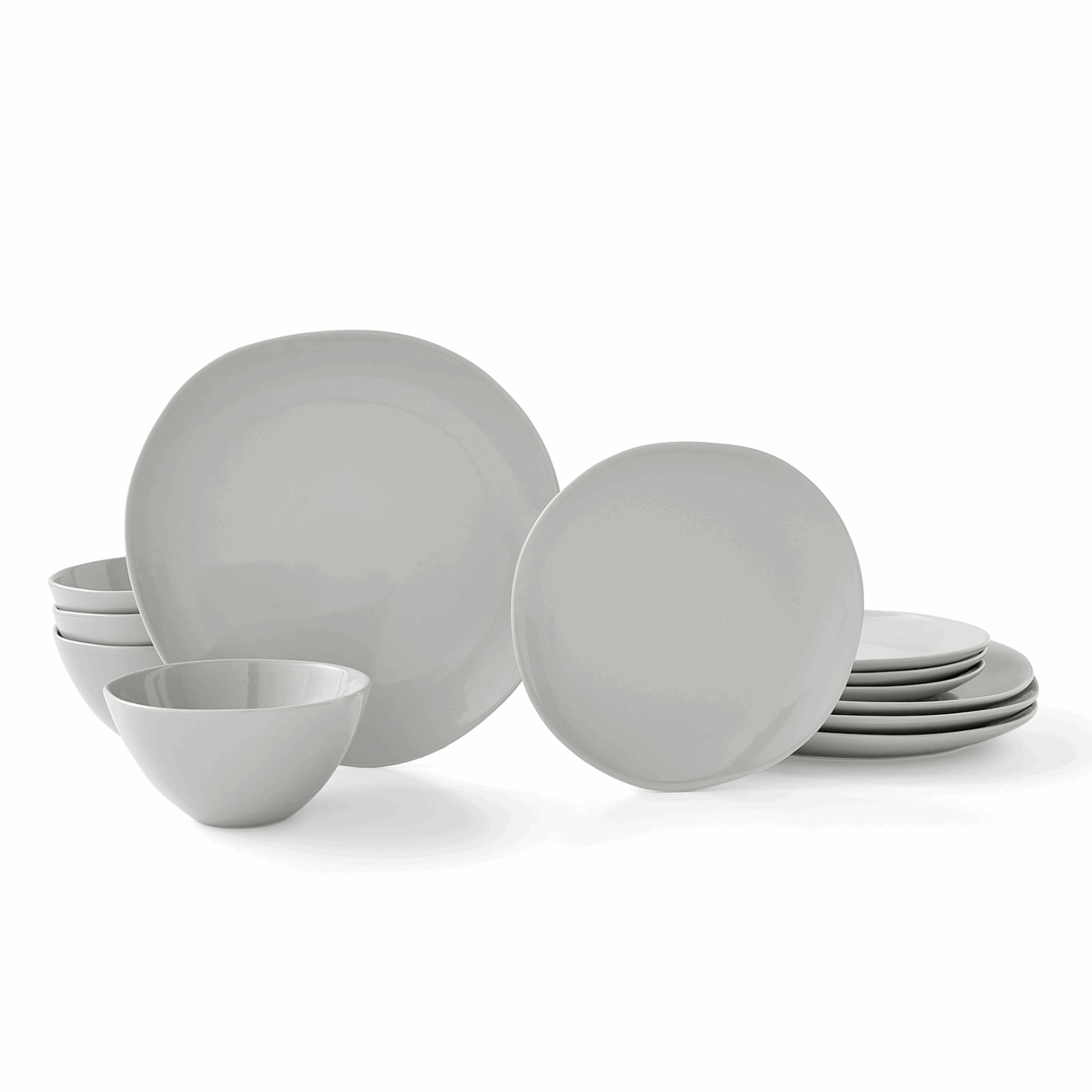 12 Piece Dinner Set, Arbor Grey