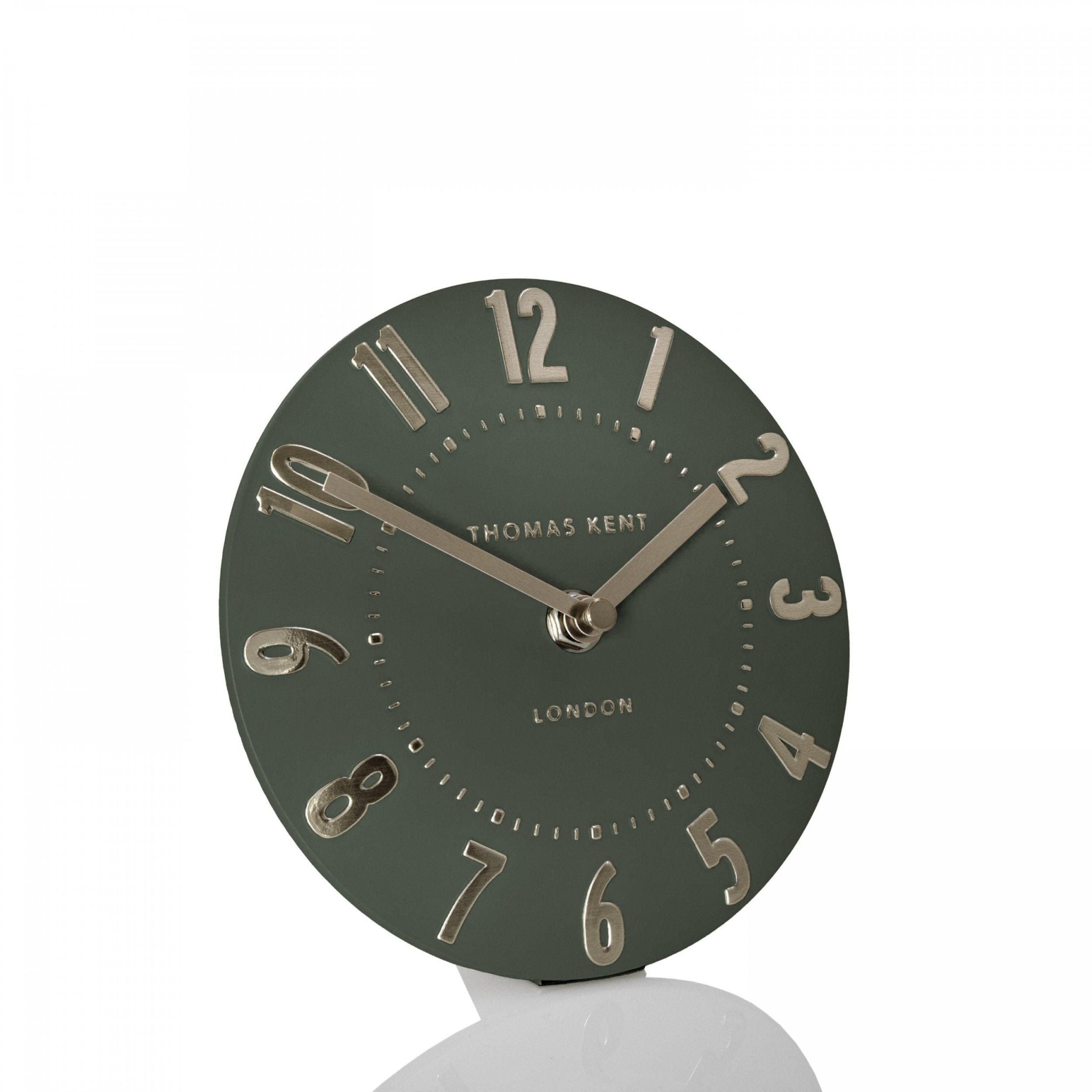 6" Mulberry Mantel Clock, Olive Green