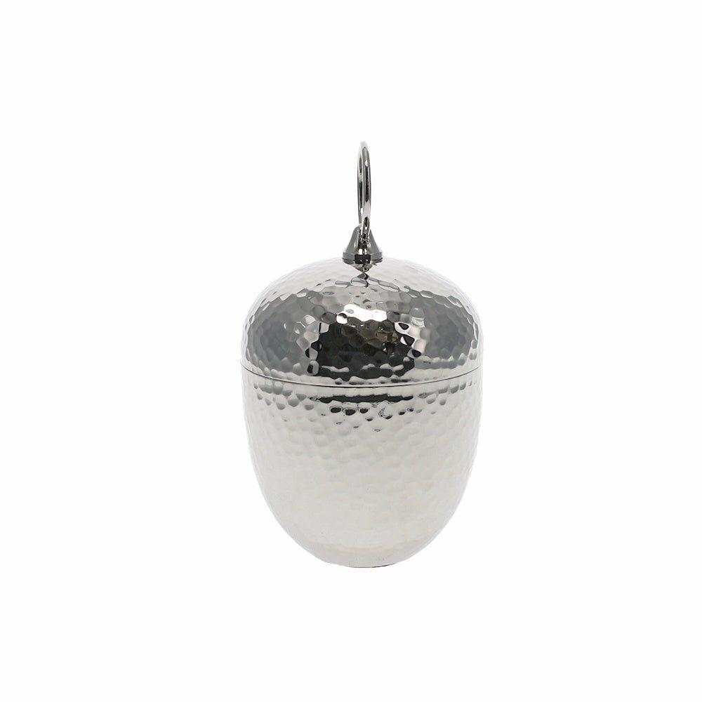Acorn Hammered Metal Jar, Large