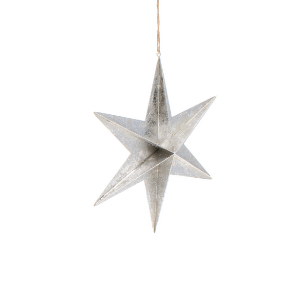 Angled Star Hanger, Large, Silver