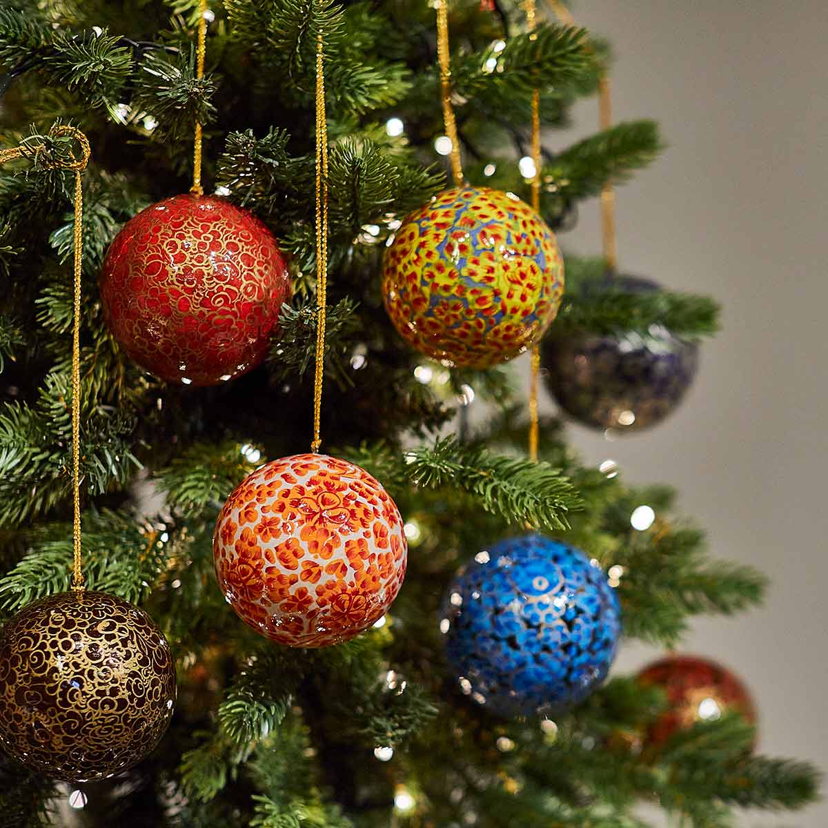 Assorted Hand Painted Christmas Baubles