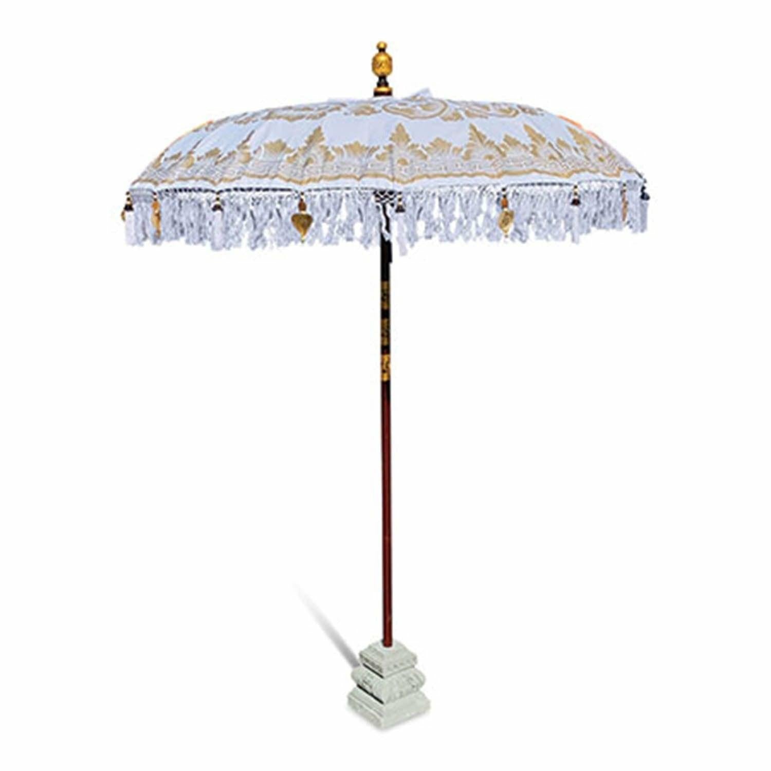 Bali Sun Parasol Cloud White and Gold