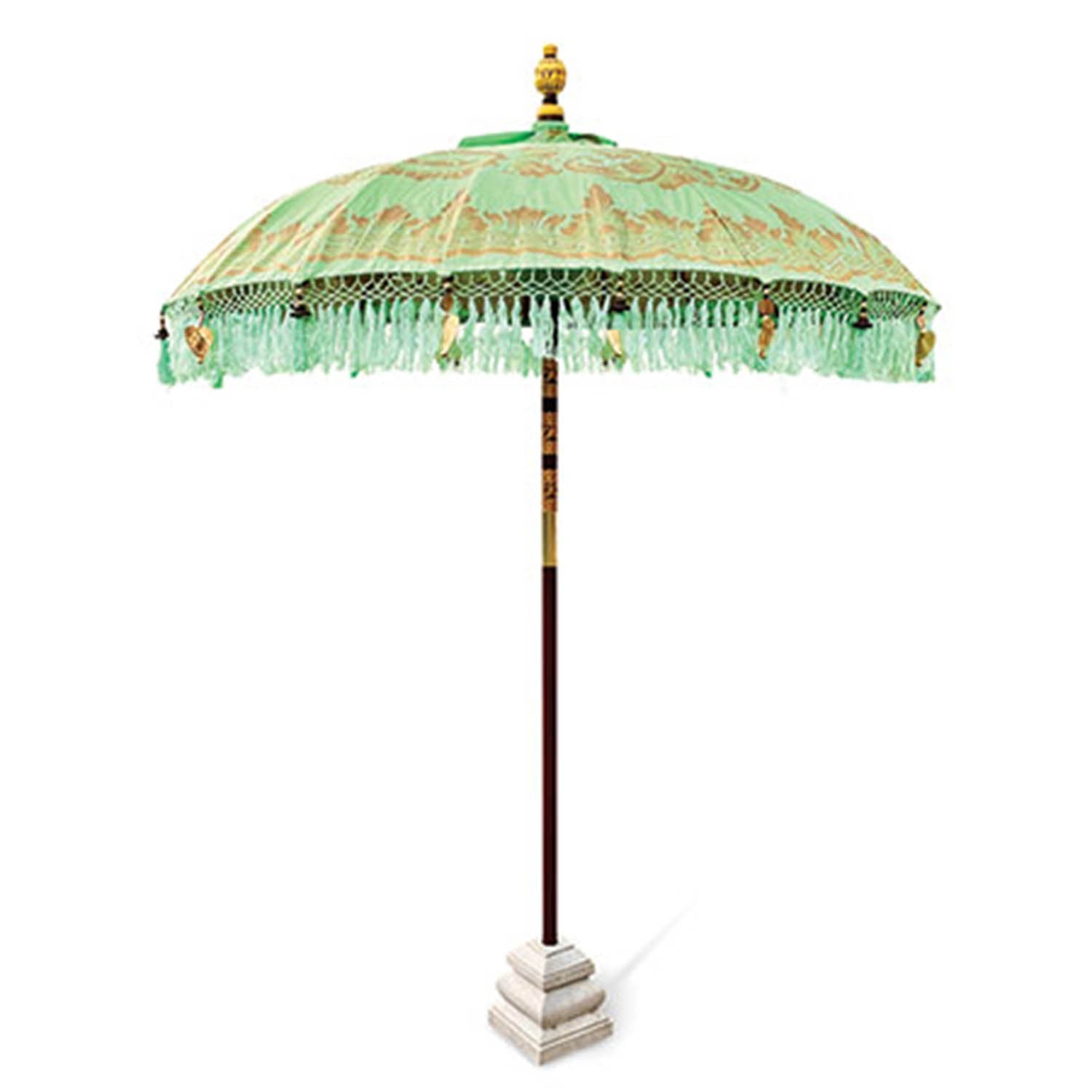 Bali Sun Parasol, Mint and Gold