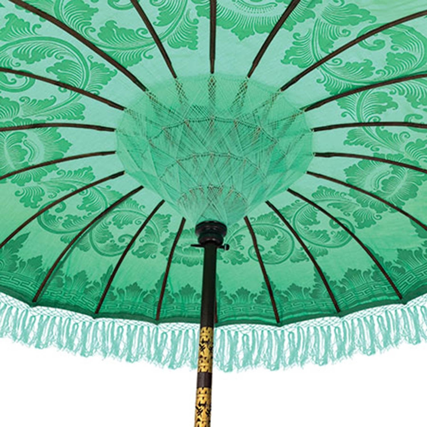 Bali Sun Parasol, Mint and Gold