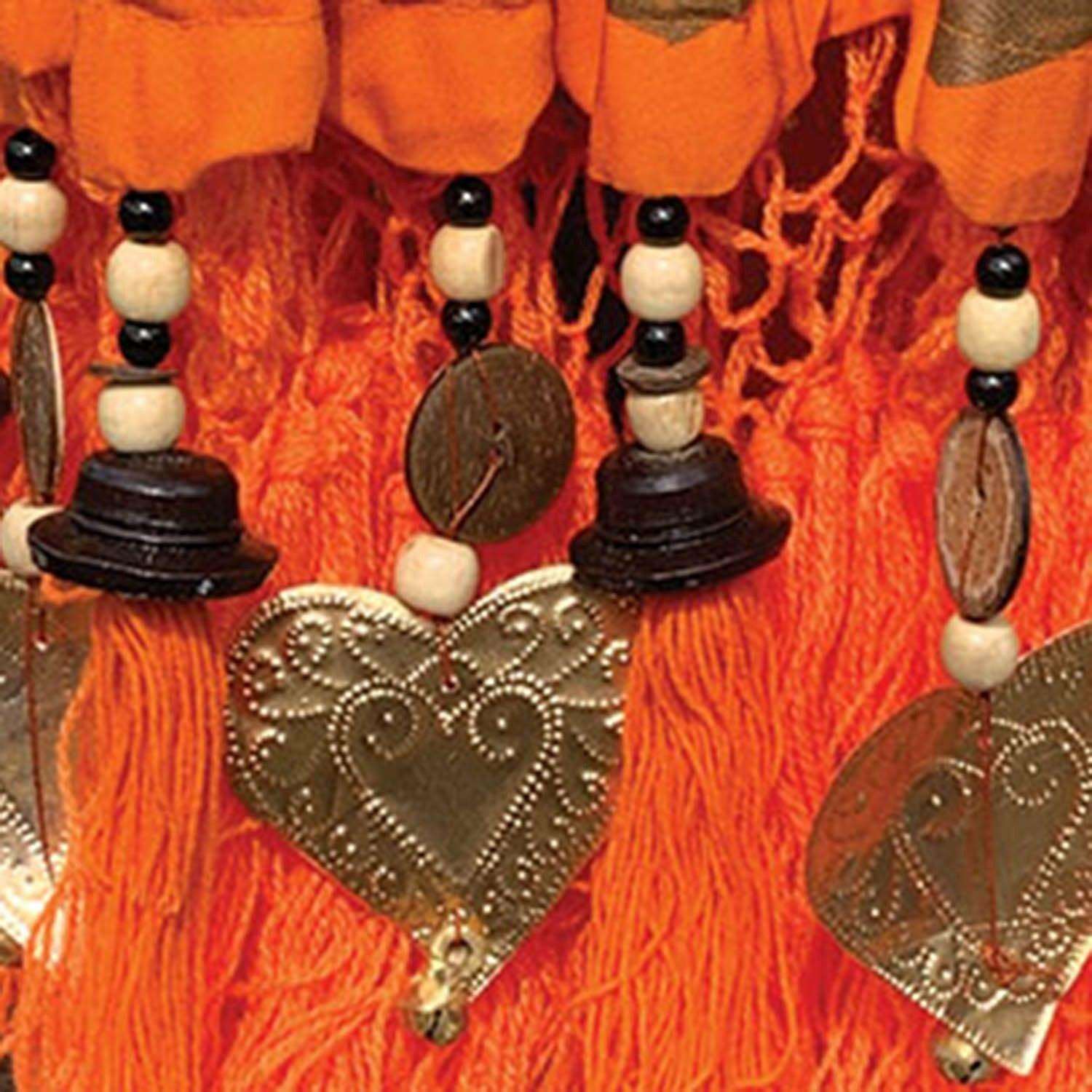 Bali Sun Parasol, Orange and Gold