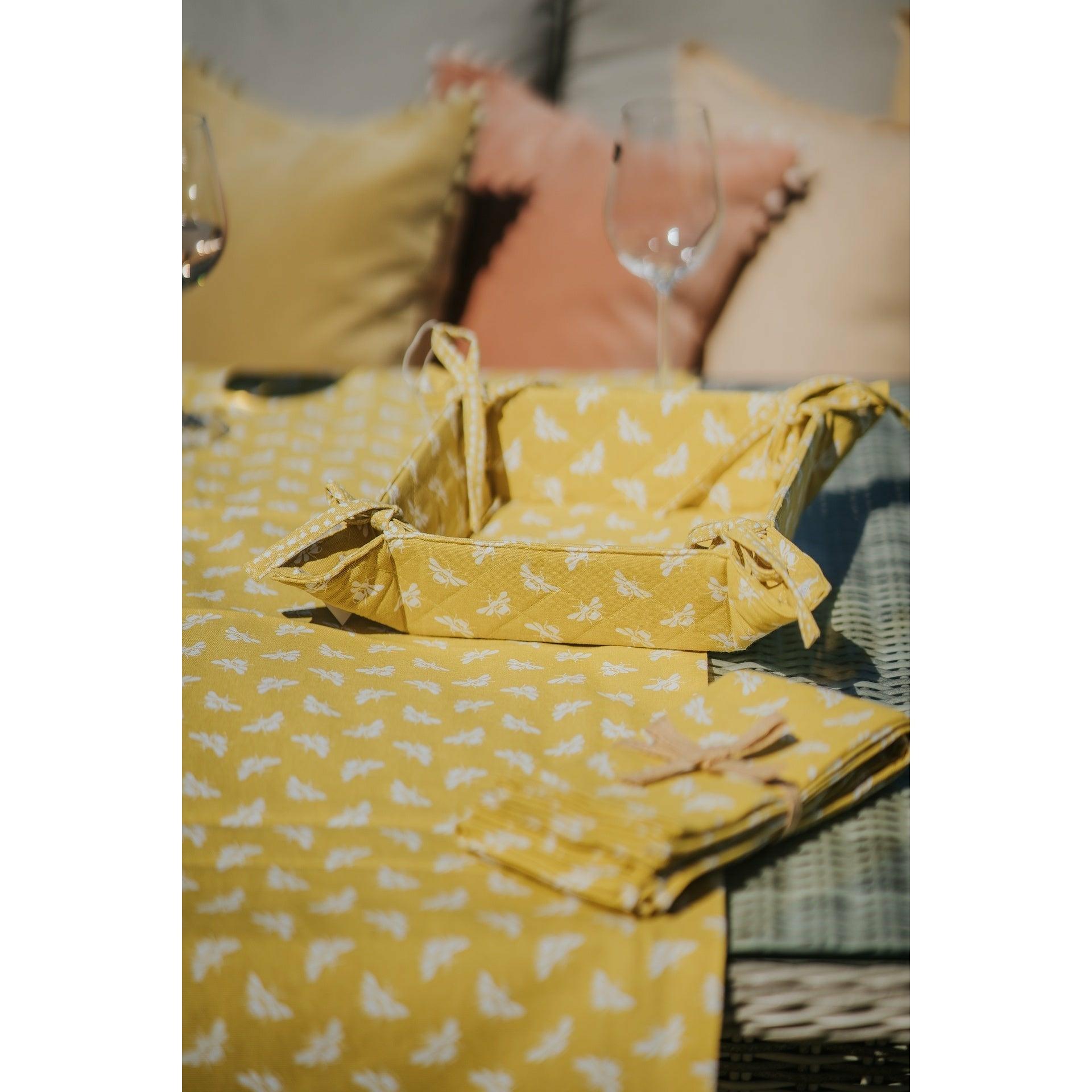 Bee Table Runner Ochre