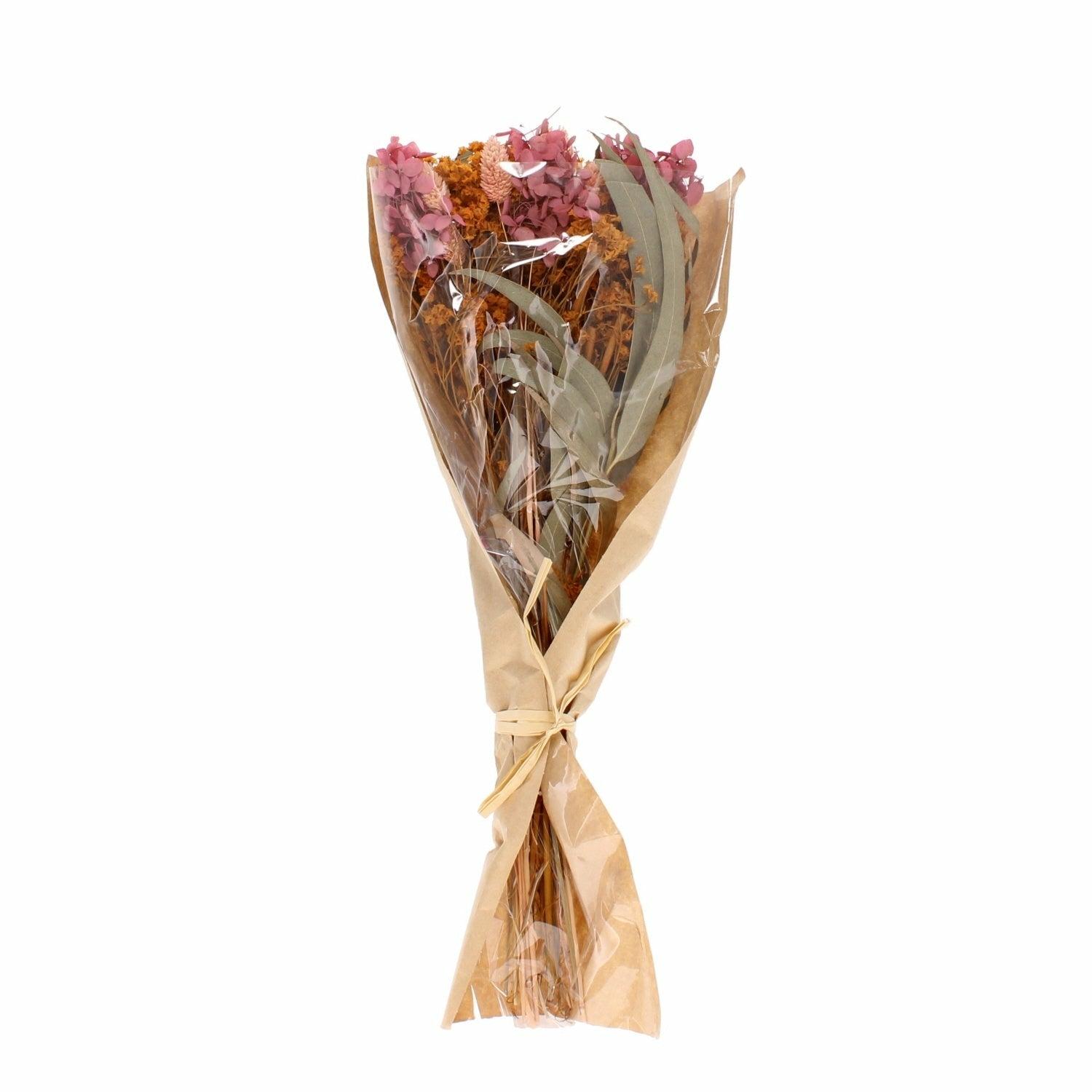 Bouquet Of Dry Flowers, Pink & Mustard