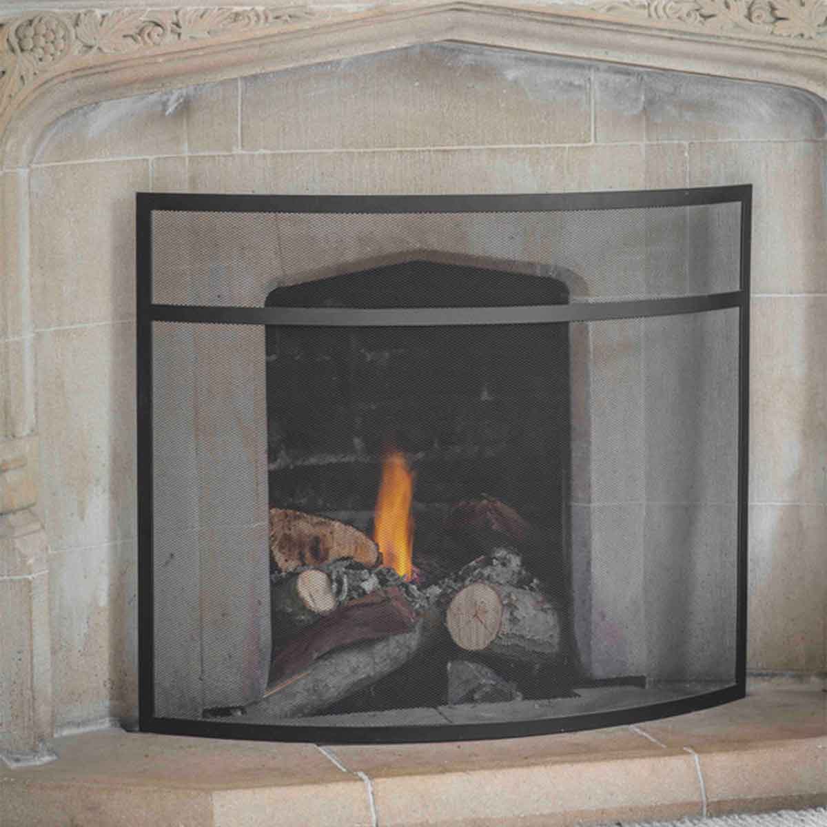 Bretforton Firescreen in Black, Large