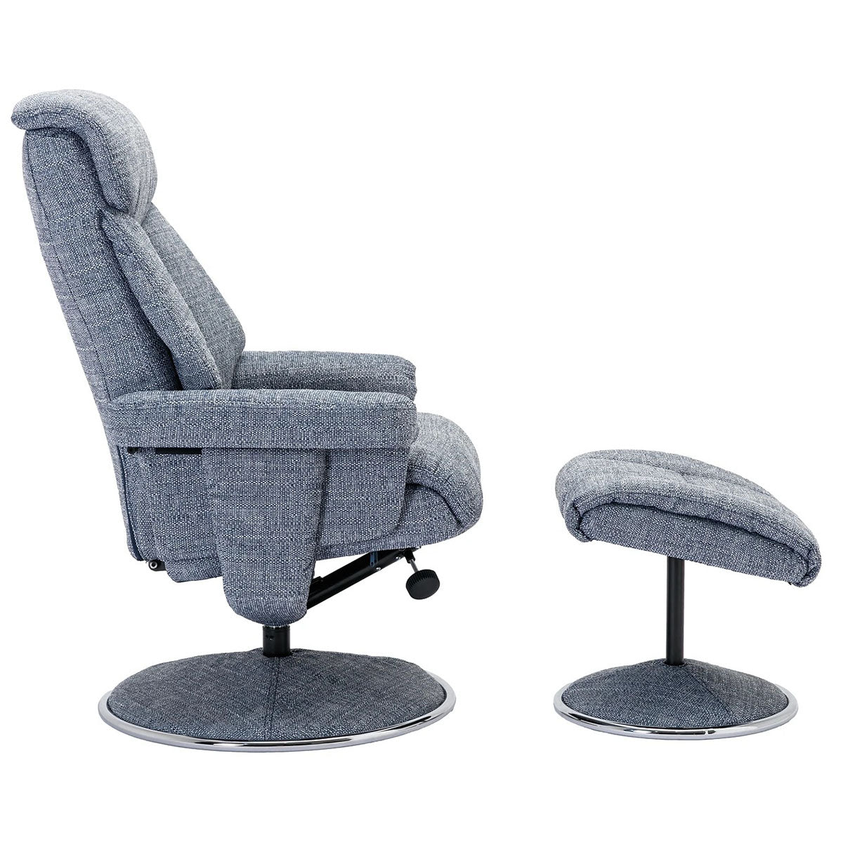 Brussels Reclining Swivel Chair Grey Fabric,Silver Fabric,Wheat Fabric,Rock Fabric,Marine Fabric,Teal Fabric