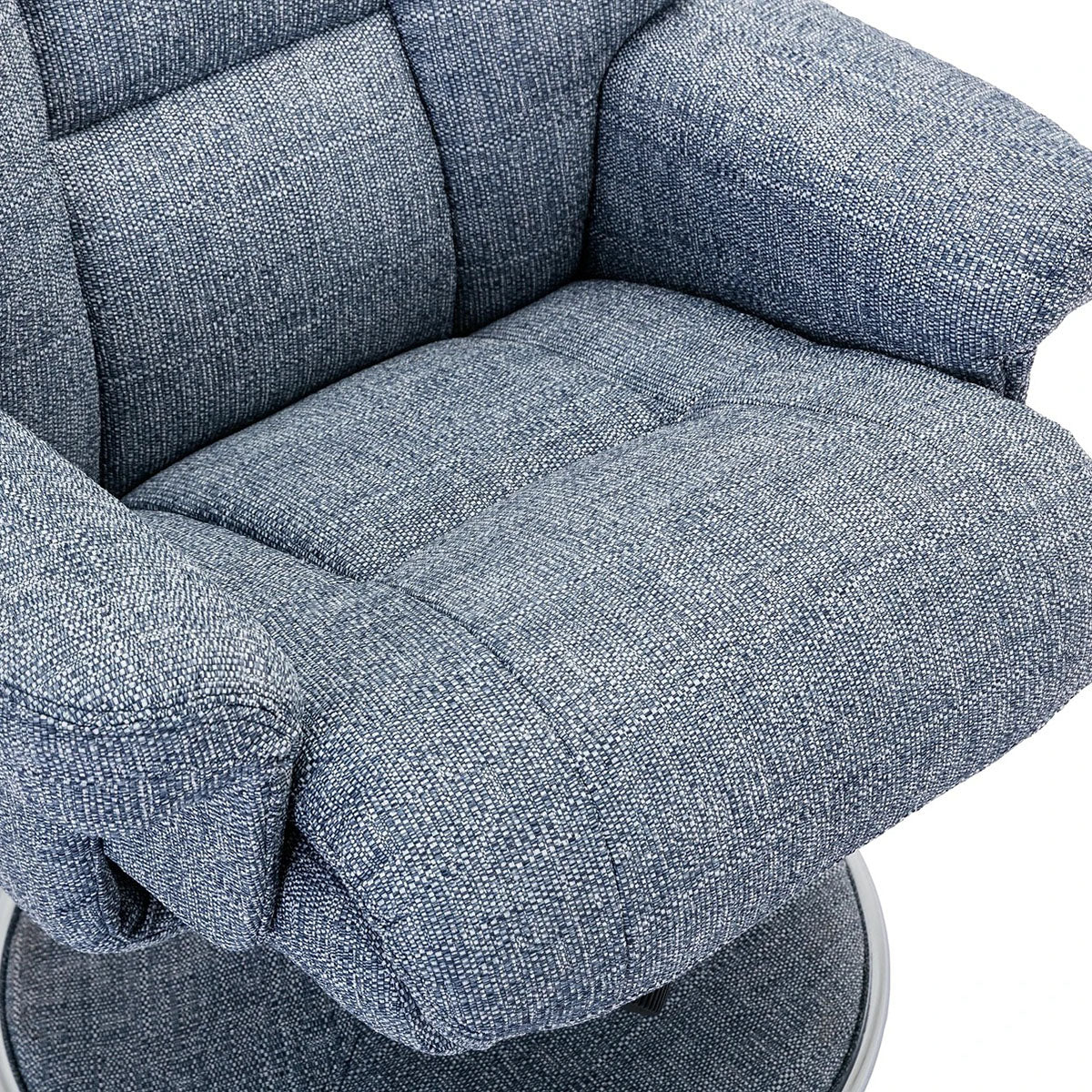 Brussels Reclining Swivel Chair Grey Fabric,Silver Fabric,Wheat Fabric,Rock Fabric,Marine Fabric,Teal Fabric