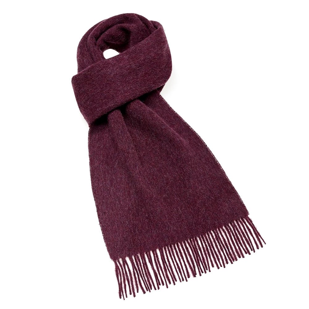 Burgundy Merino Wool Scarf