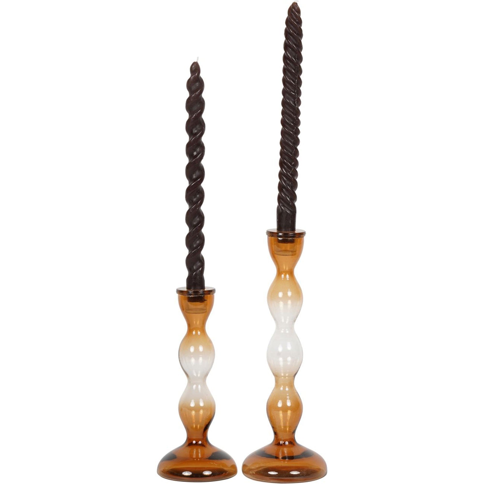 Burnt Orange Bobble Candlestick, Large