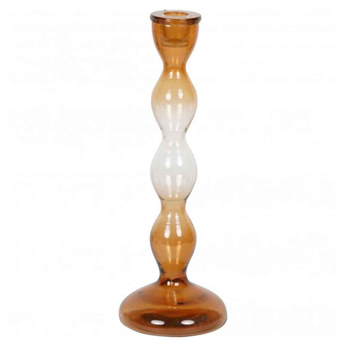Burnt Orange Bobble Candlestick, Large