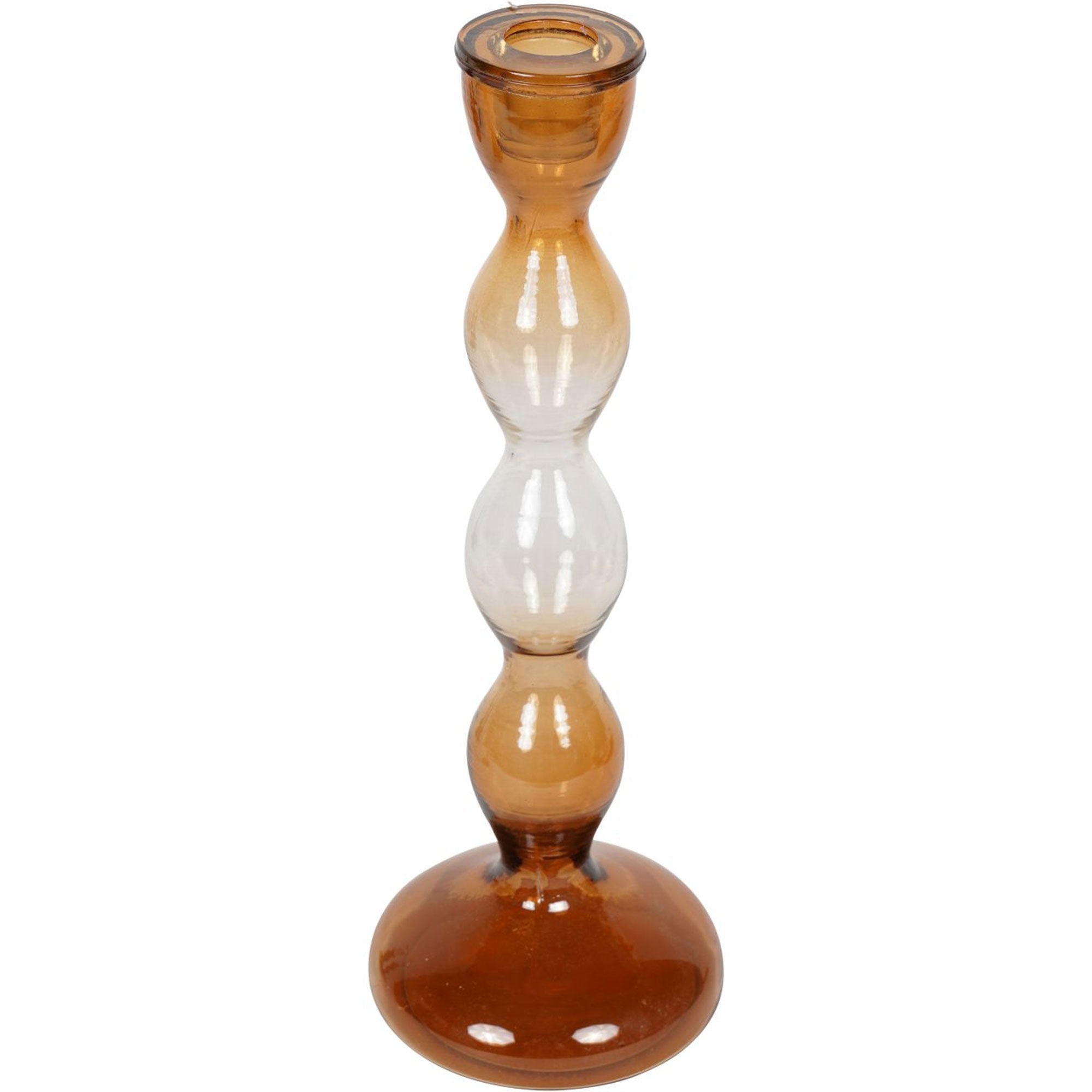Burnt Orange Bobble Candlestick, Large