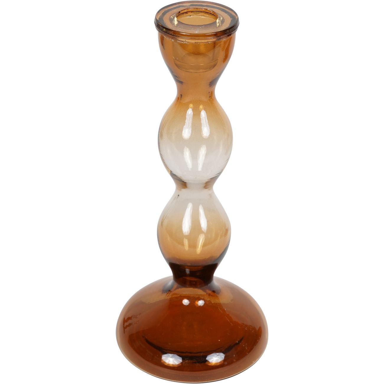 Burnt Orange Bobble Candlestick, Small