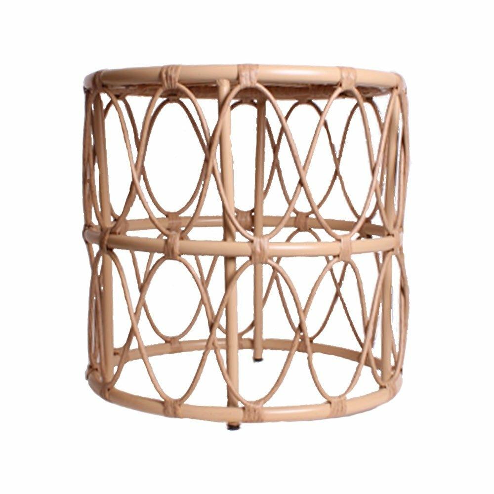 Cabana Faux Rattan Drum Table – Angela Reed