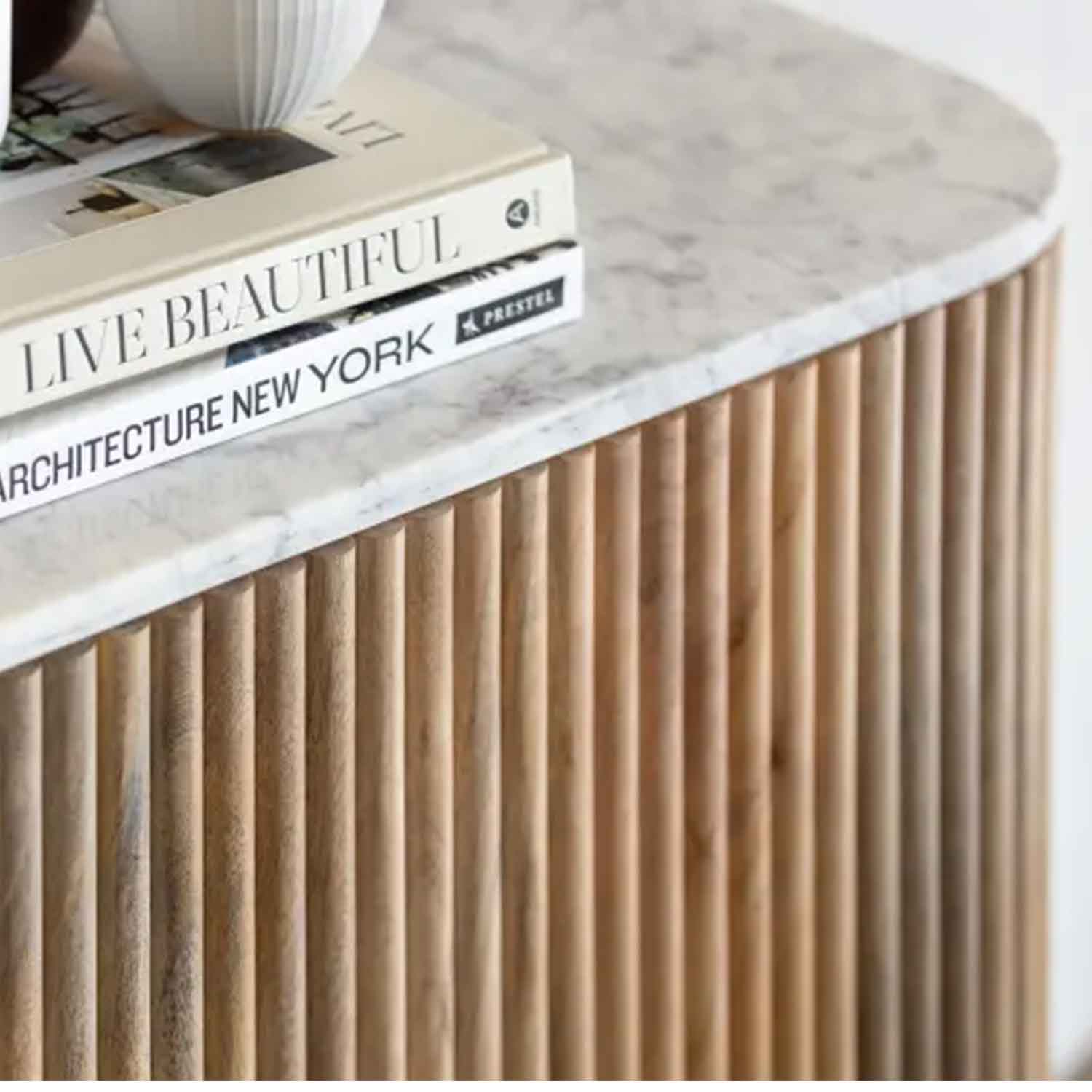 Calcutta Marble TV Unit