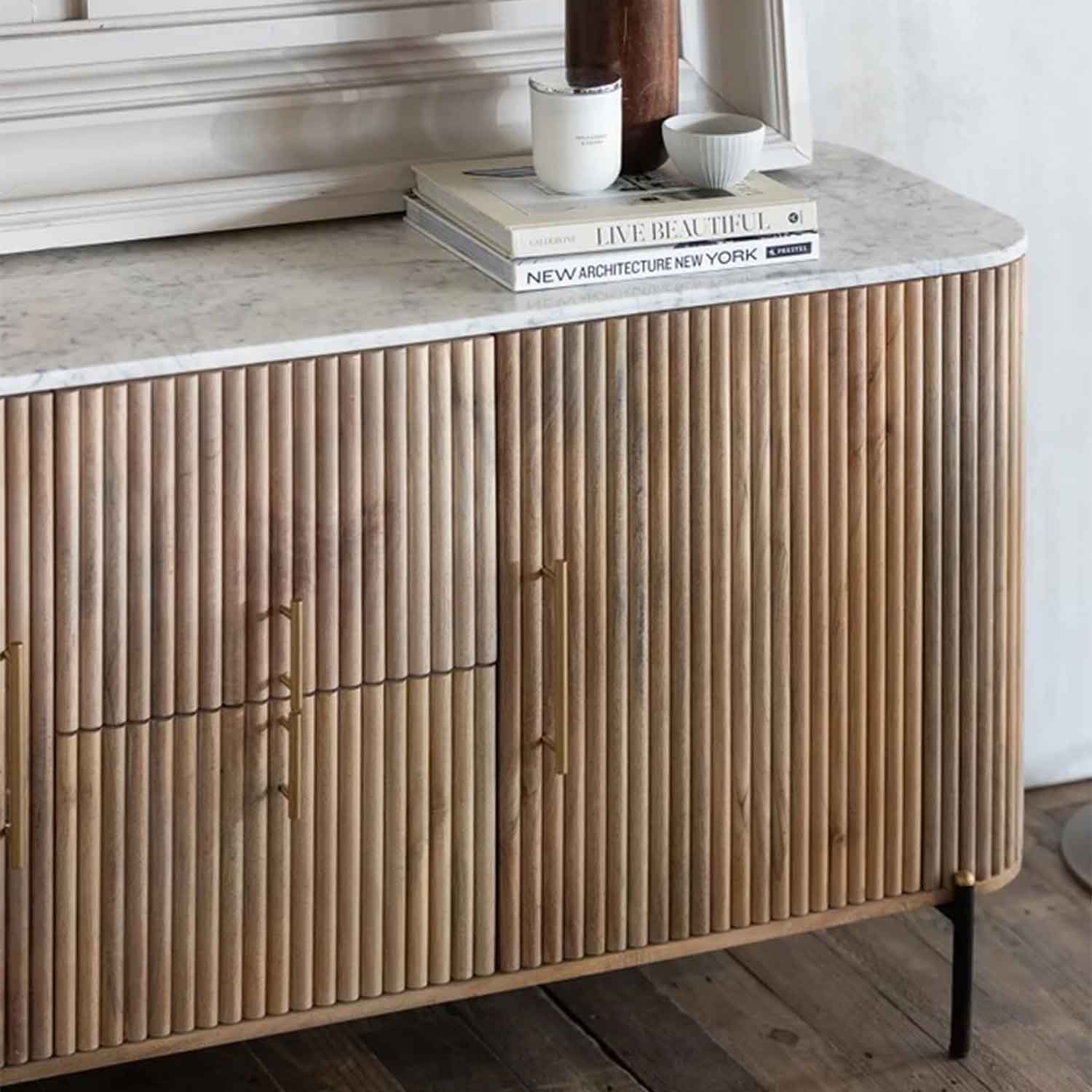 Calcutta Marble Wide Sideboard