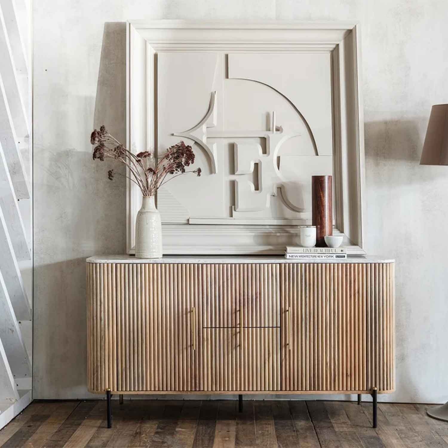 Calcutta Marble Wide Sideboard
