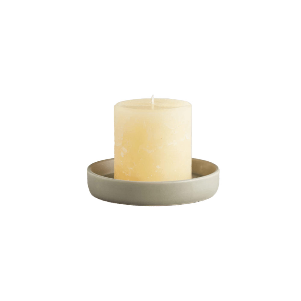 Candle Plate, Green, Small