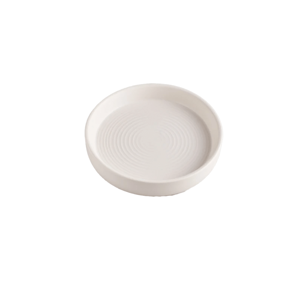 Candle Plate, Matt White, Small
