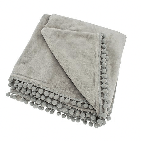 Cashmere Touch Fleece Throw Grey