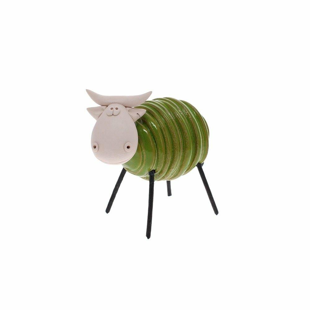 Ceramic Cow, Green