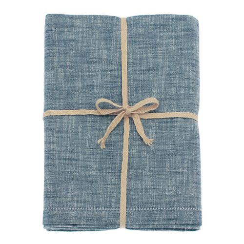 Chambray Tablecloth, 130 x 230 cm, Flint Blue
