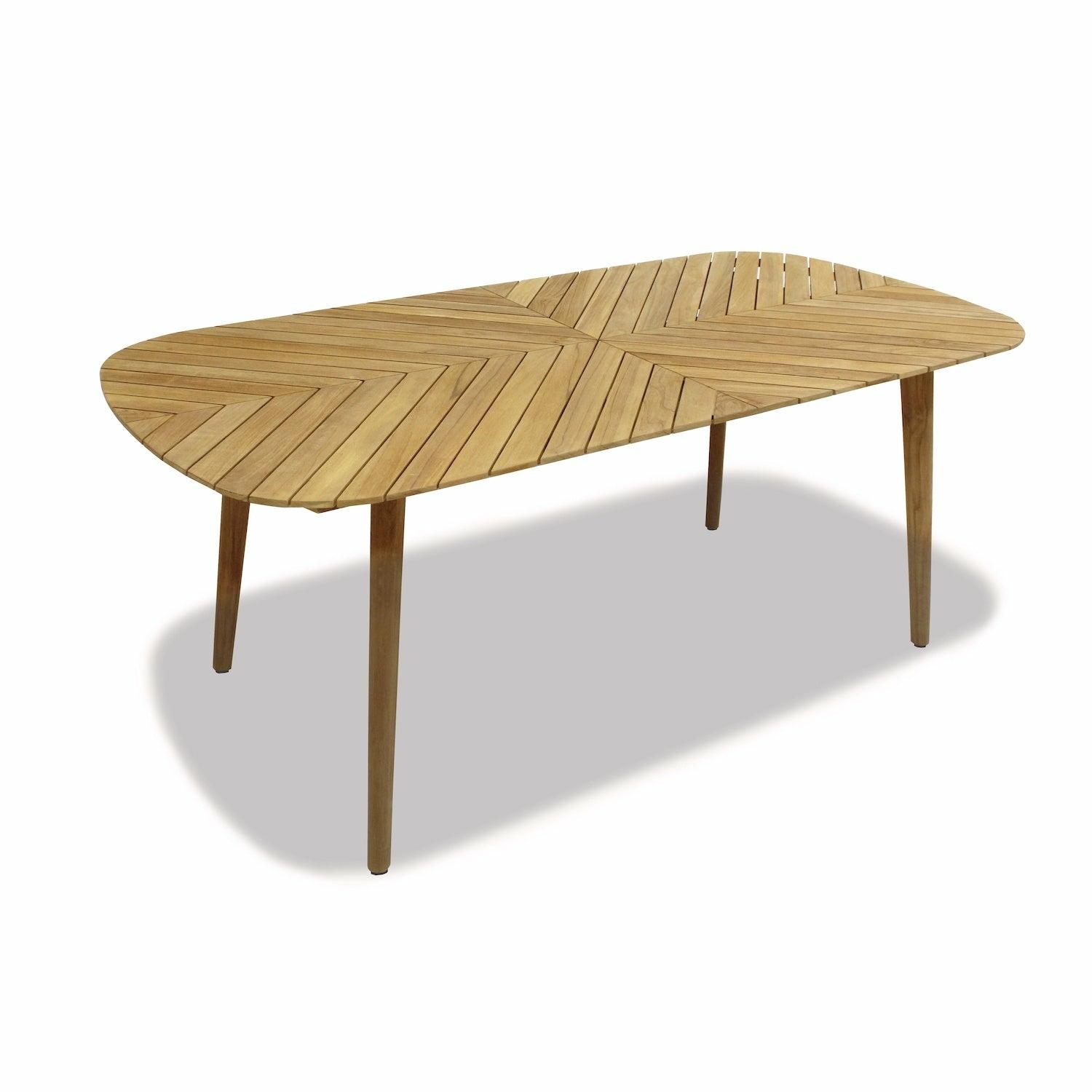 Chevron Teak Garden Table Large Oval (190cm x 93cm),Medium Square (115cm x 115cm),Small Square (80cm x 80cm)