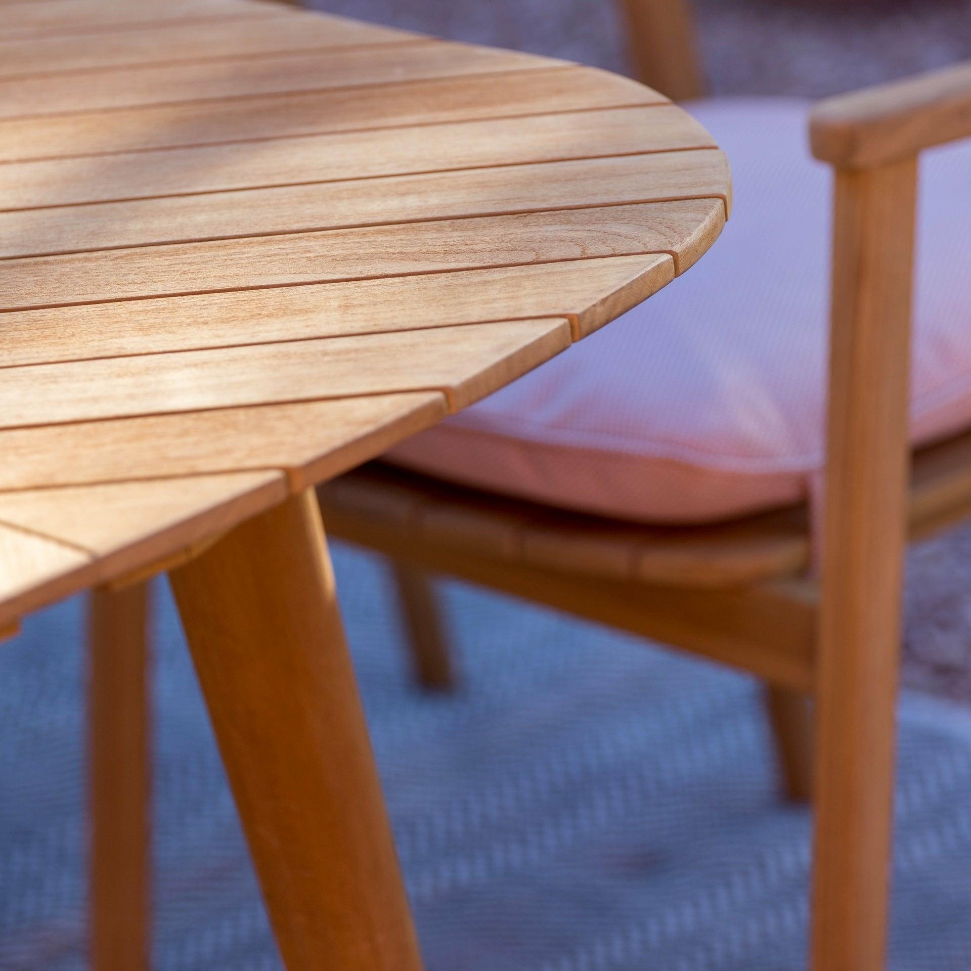 Chevron Teak Garden Table Large Oval (190cm x 93cm),Medium Square (115cm x 115cm),Small Square (80cm x 80cm)