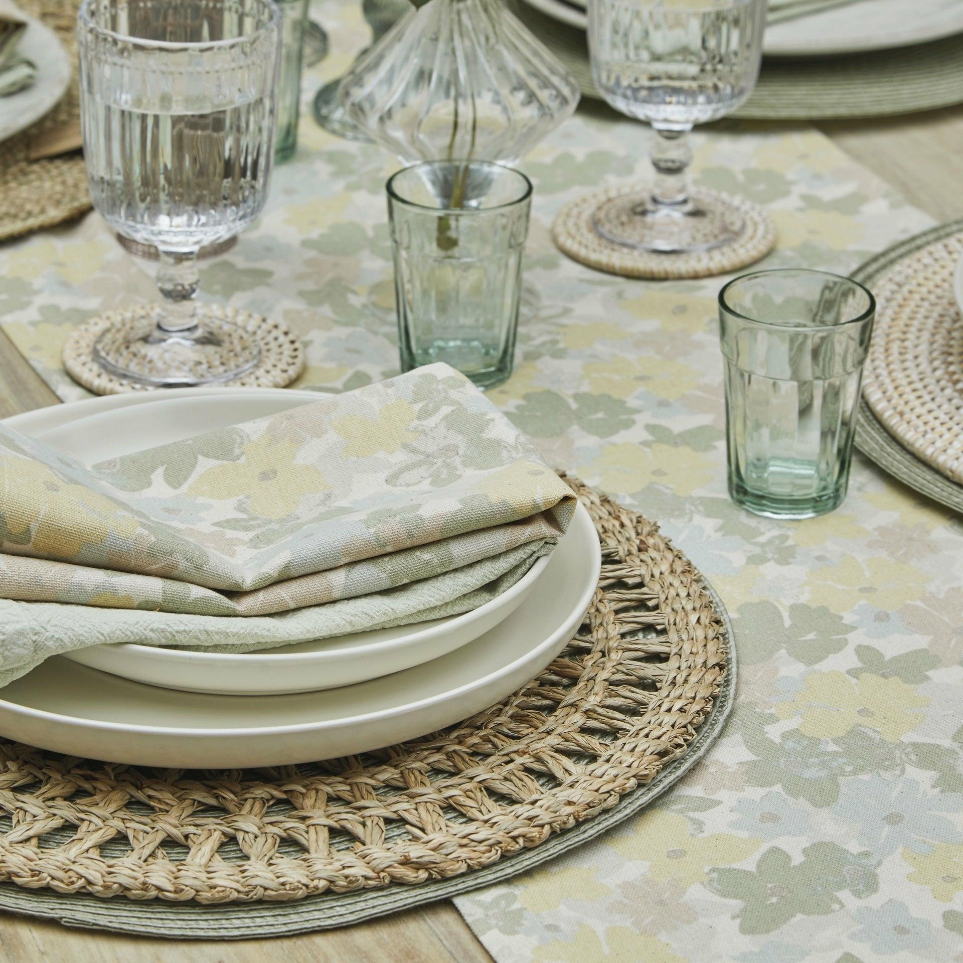 Circular Decorative Seagrass Table Mat