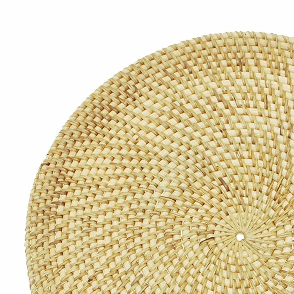 Circular Rattan Placemat Natural