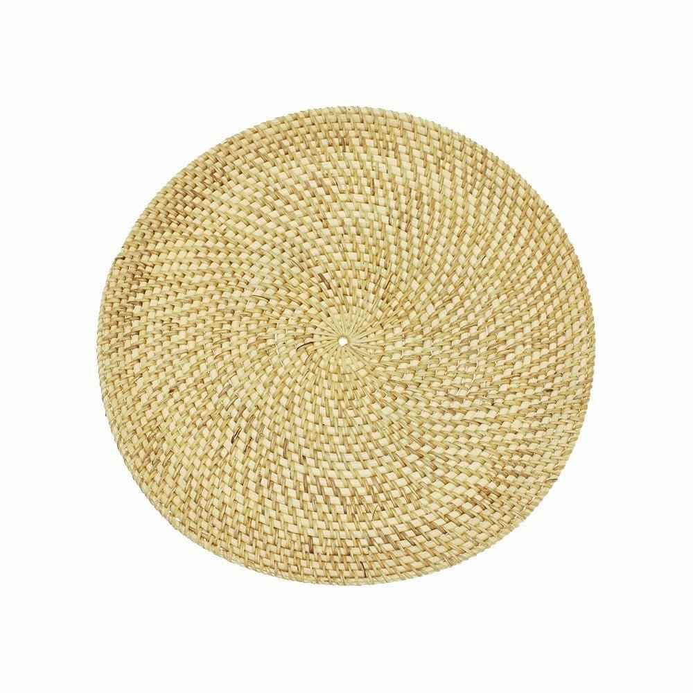 Circular Rattan Placemat Natural