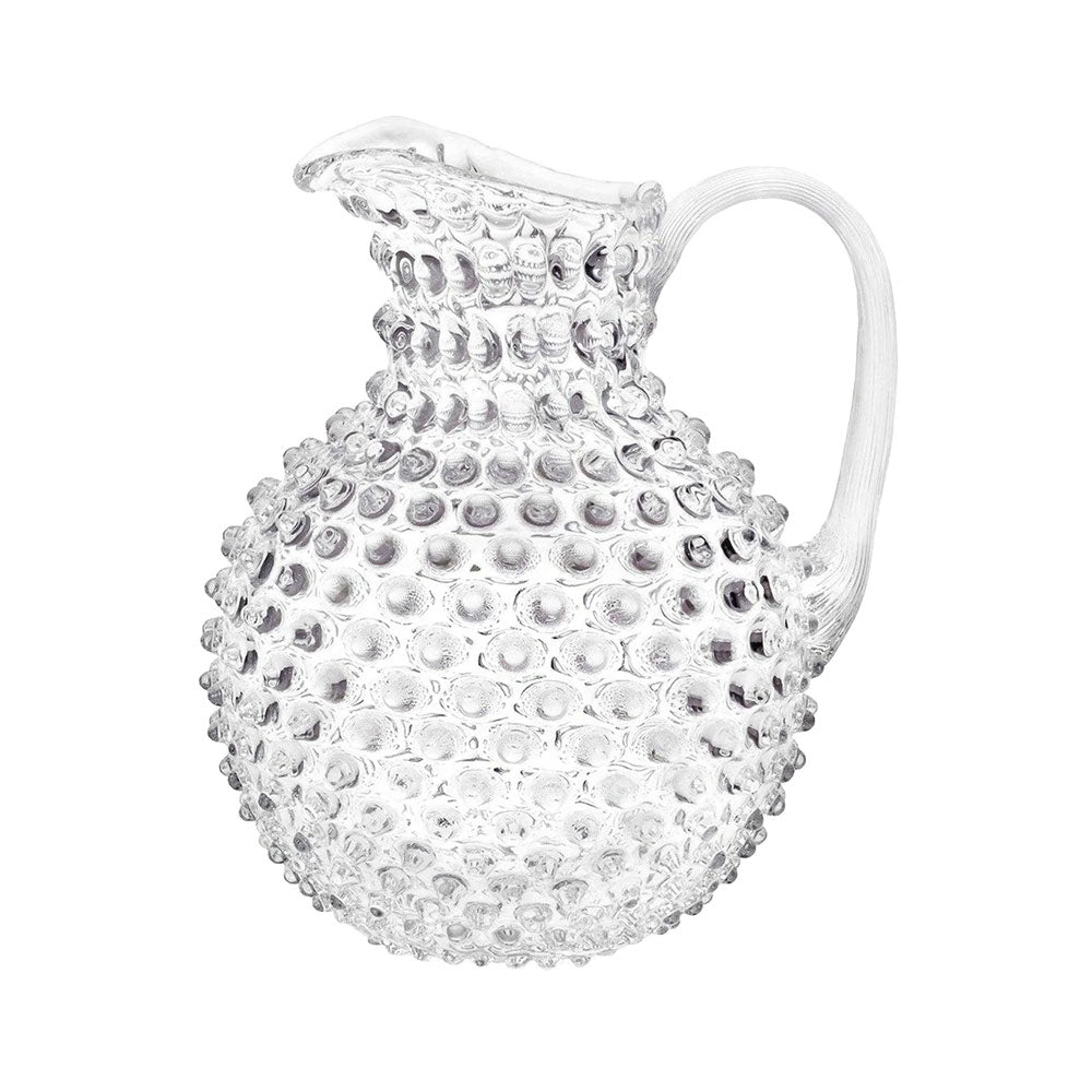 Clear Glass Hobnail Jug