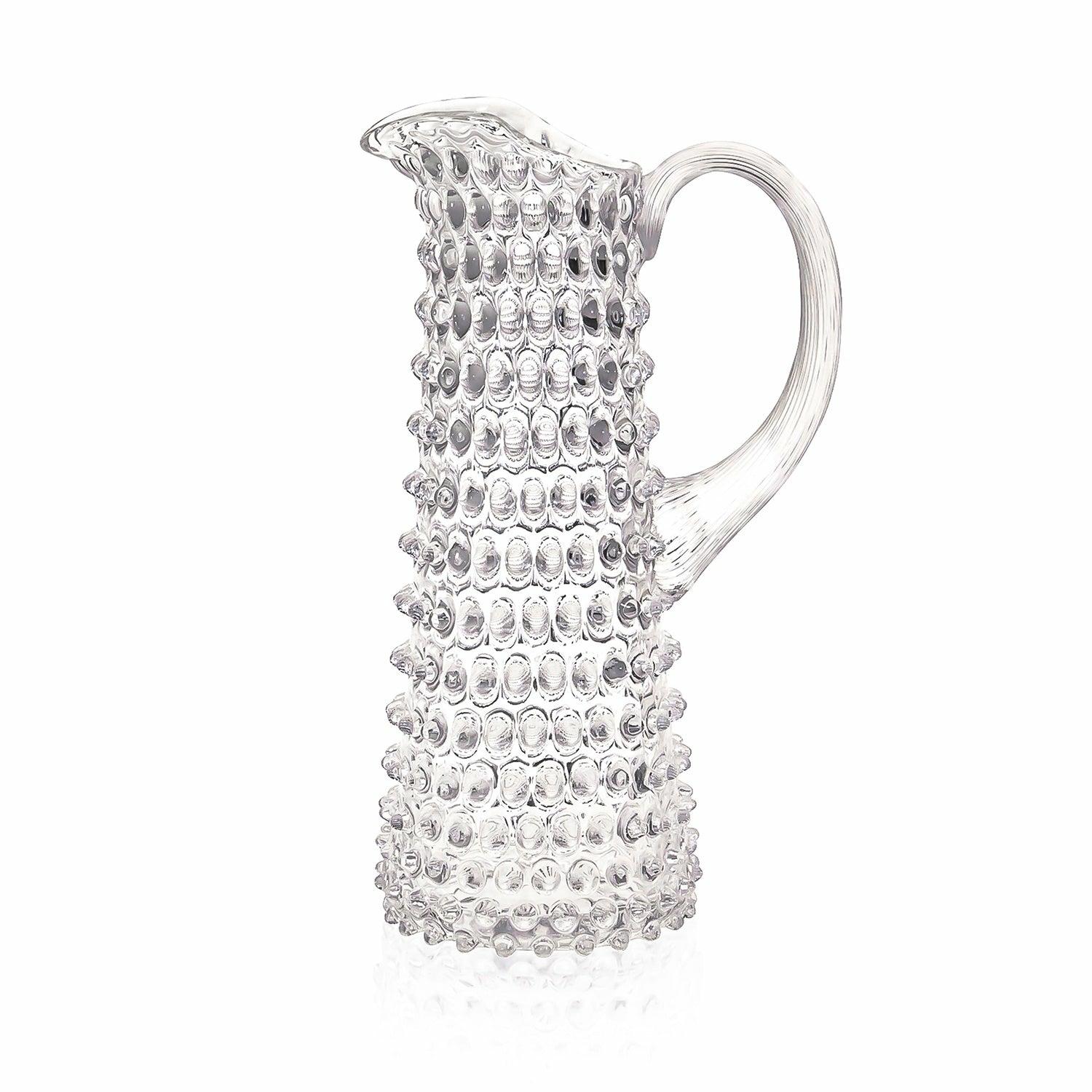 Clear Tall Hobnail Jug