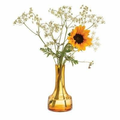 Clematis Flower Bottle, Medium, Amber