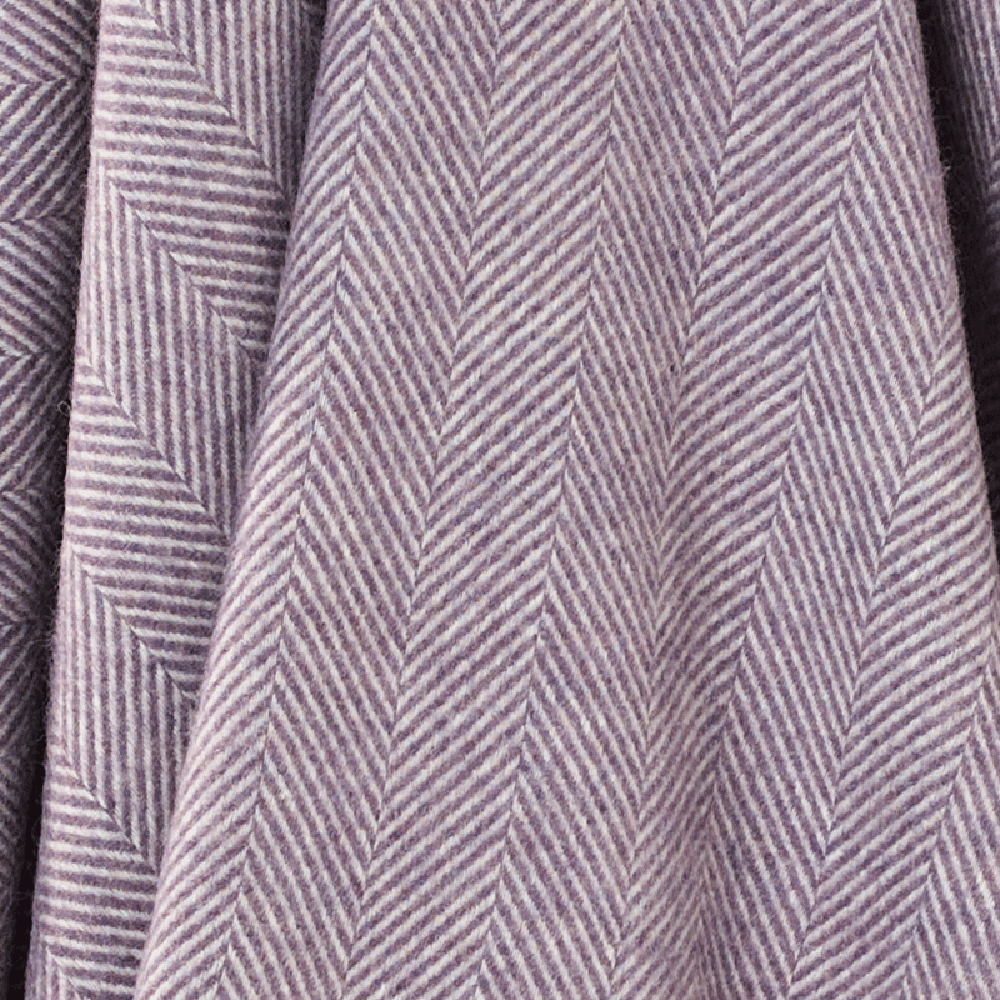 Clover Merino Herringbone Throw by Bronte