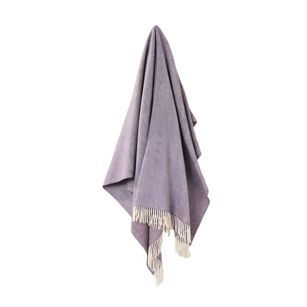 Clover Merino Herringbone Throw by Bronte