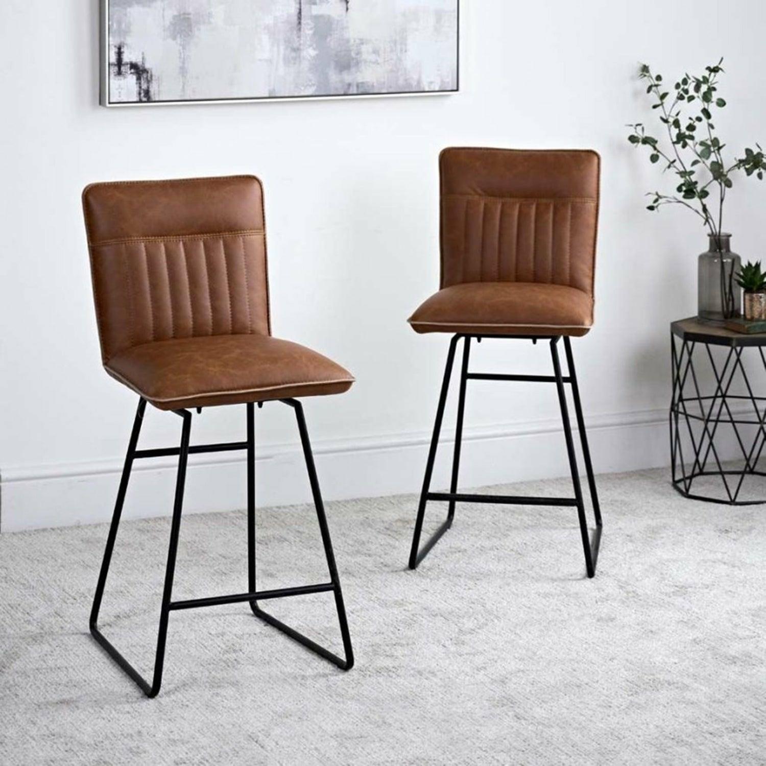 Cole Bar Stool in Tan