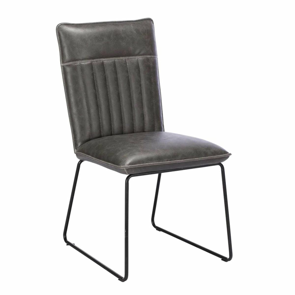 Cole Faux Leather Dining Chair, Grey
