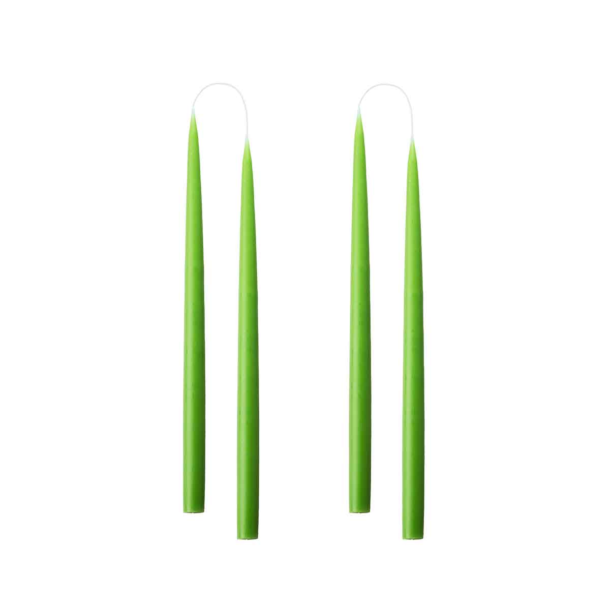 Colourful 35cm Taper Candles - 4 per gift boxa Light Green