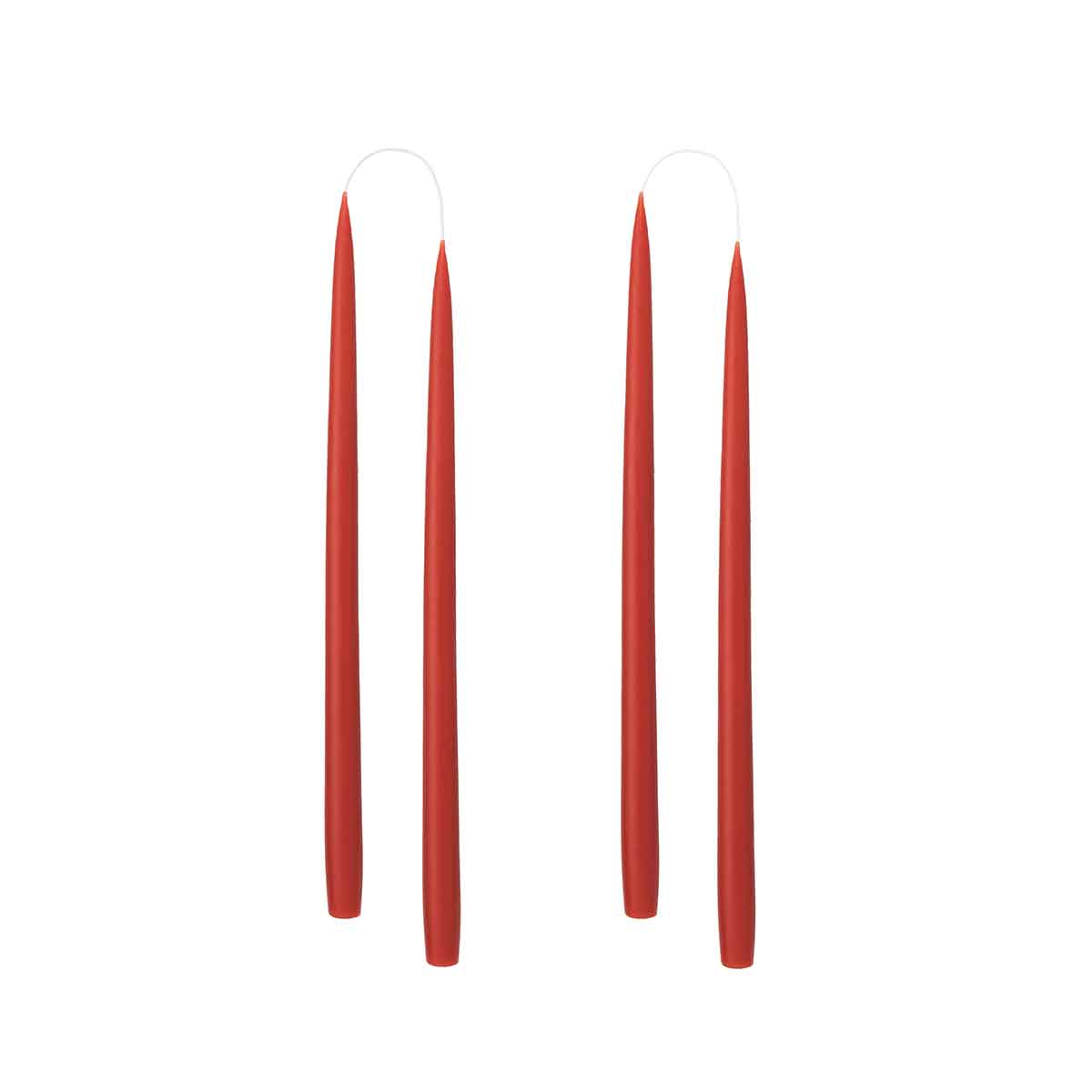 Colourful 35cm Taper Candles - 4 per gift boxa Rust