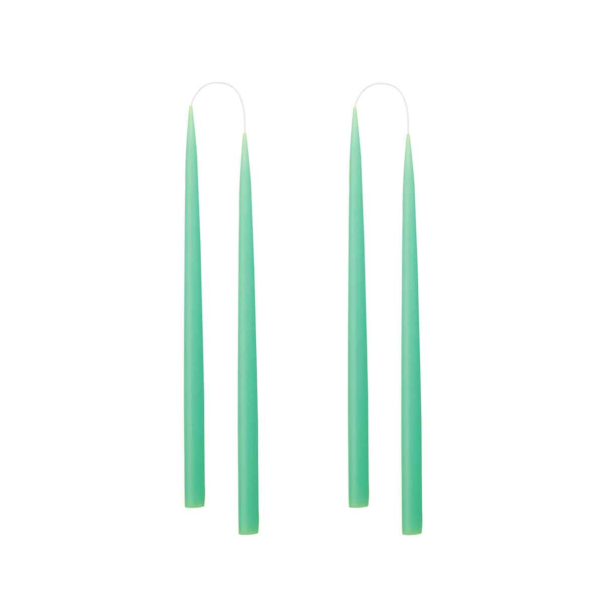 Colourful 35cm Taper Candles - 4 per gift boxa Mint Green