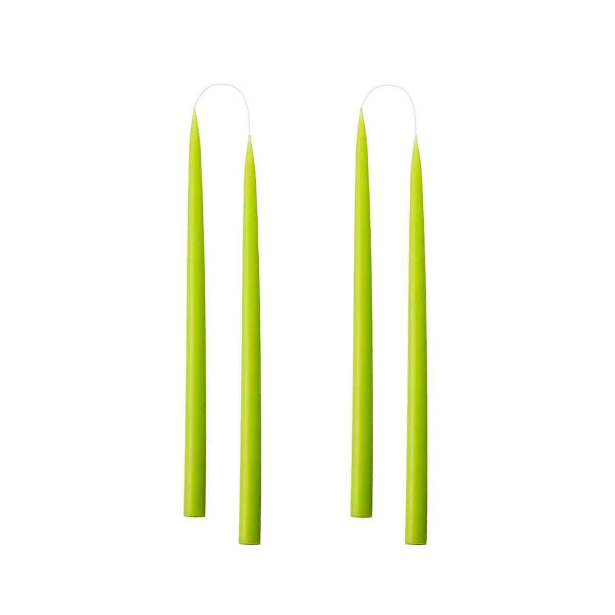 Colourful 35cm Taper Candles - 4 per gift boxa Lime