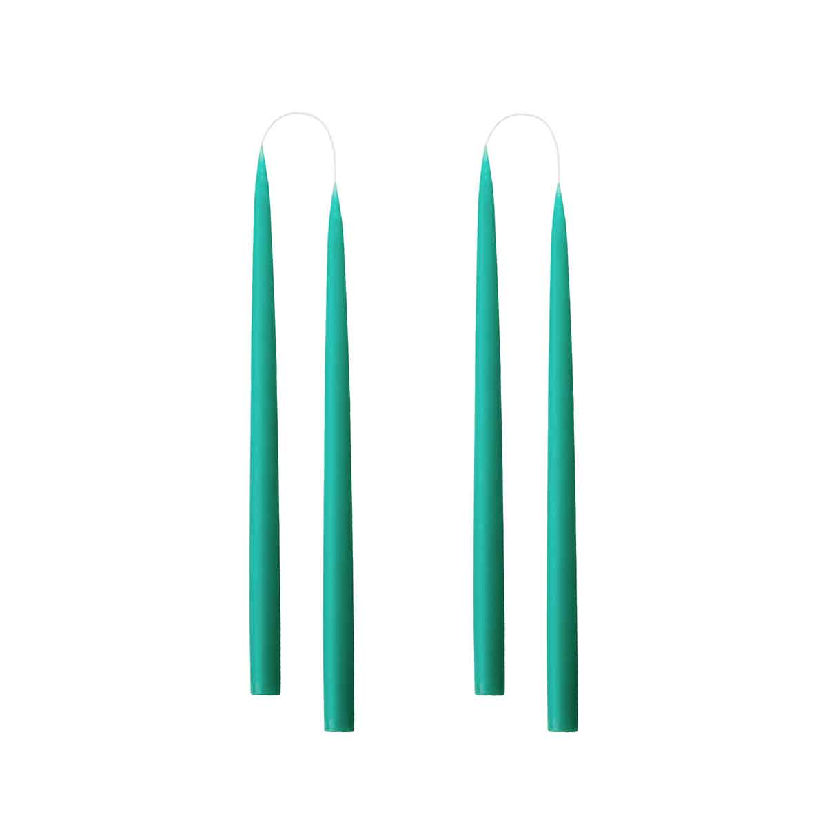 Colourful 35cm Taper Candles - 4 per gift boxa Turquoise
