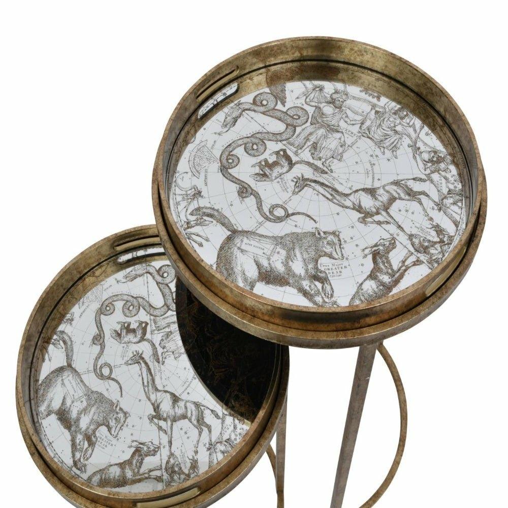 Constellation Map Set of Two Side Tables
