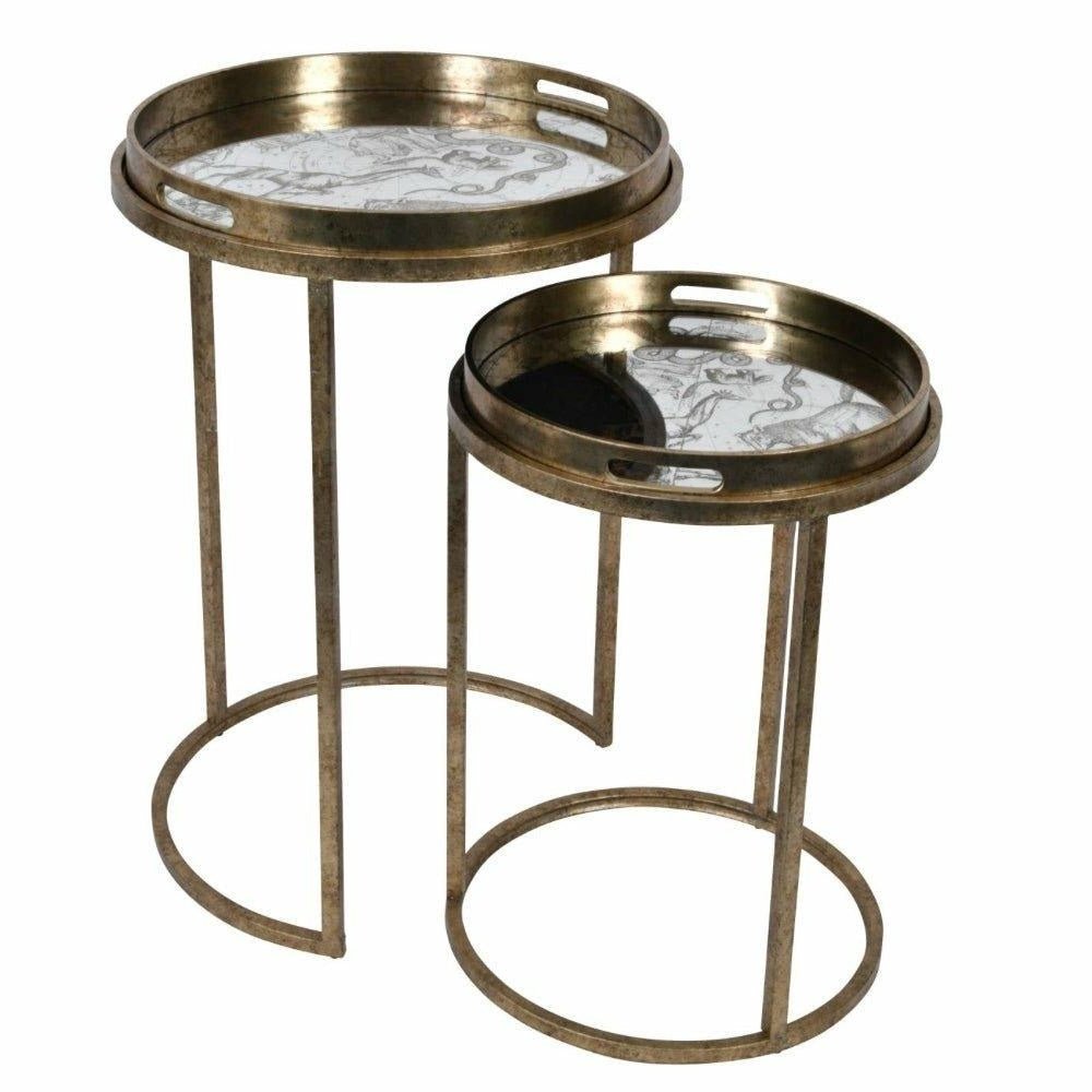 Constellation Map Set of Two Side Tables
