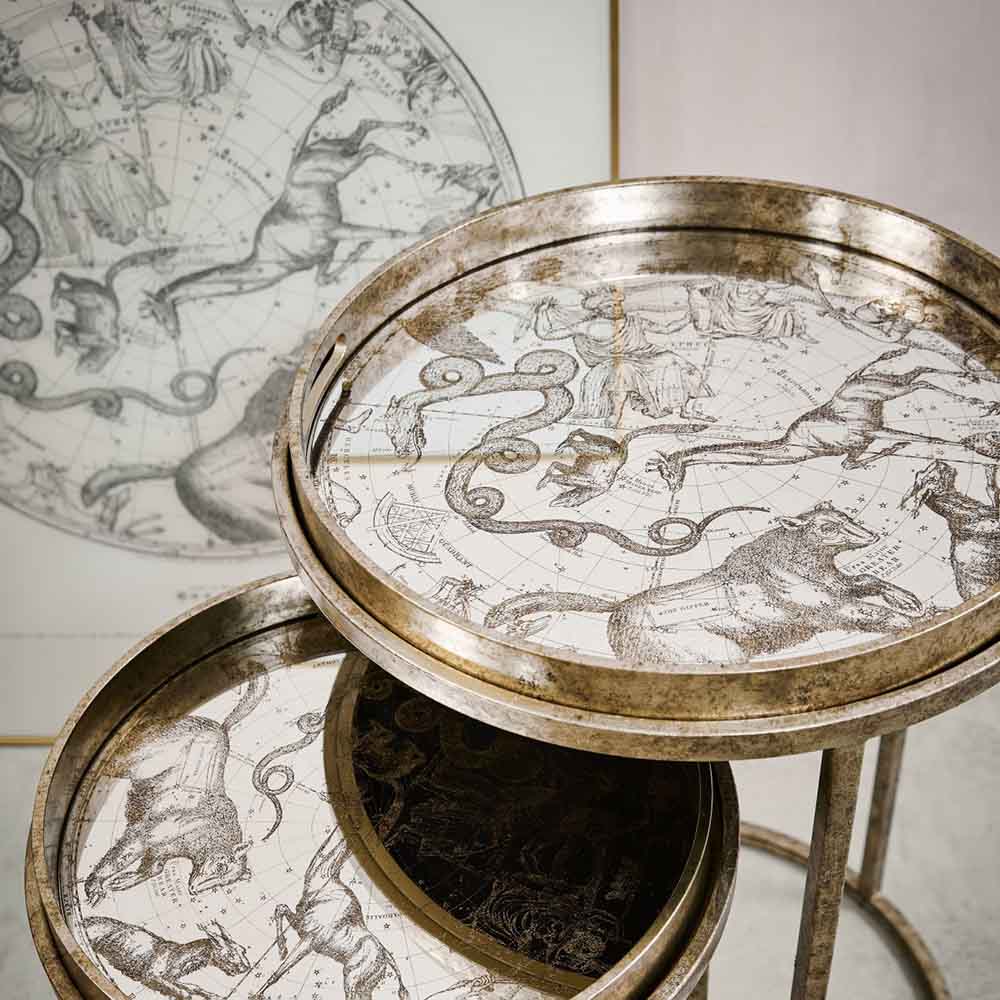 Constellation Map Set of Two Side Tables - Angela Reed -