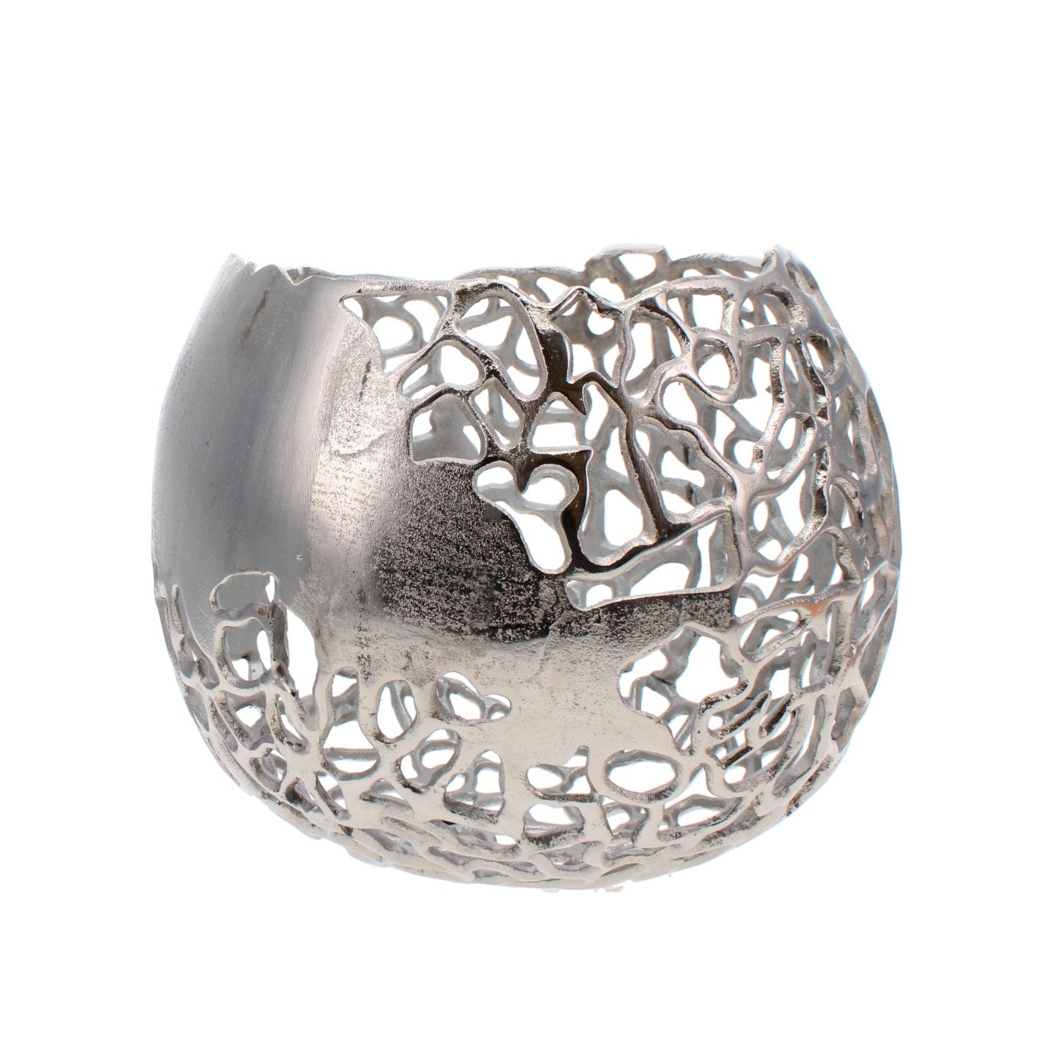 Coral Spherical Aluminium Vase