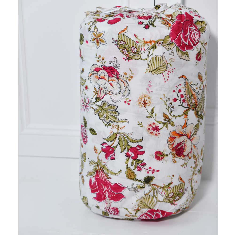 Crimson Garden Double Quilted Throw